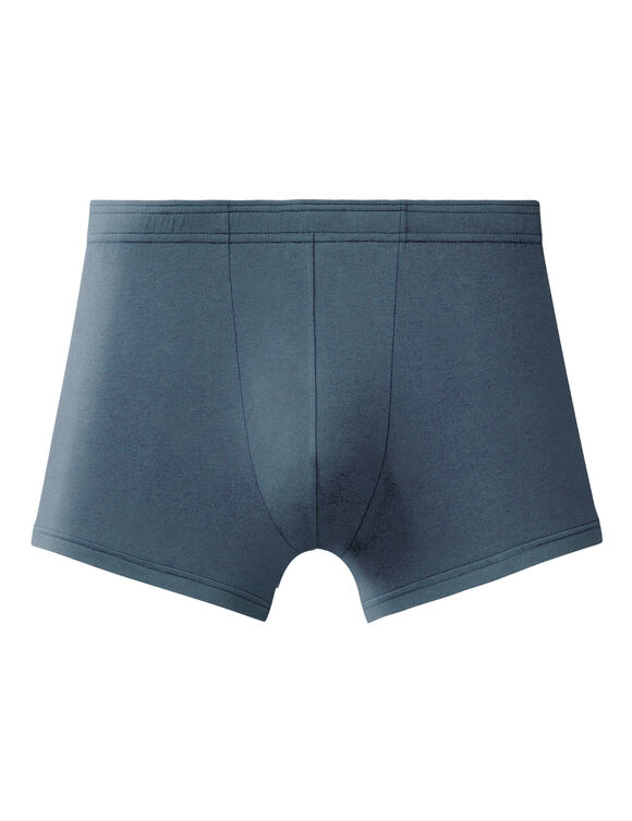 Effen boxer-shorts met bedekte elastische tailleband - set van 5 (grijs + marine + parma)