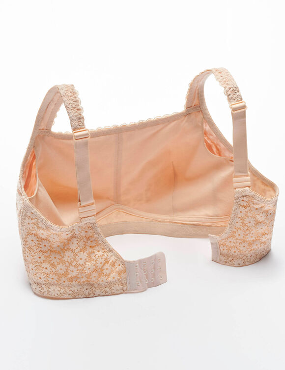 Soutien-gorge post-op&eacute;ratoire dentelle doubl&eacute;e coton forme embo&icirc;tante - sans armatures (peau)