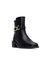 Low boots met « kroko »-details - bruin (zwart)
