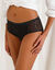 Boxer menstruel «protect » en coton biologique (**) et dentelle lavable - flux très abondant (noir)