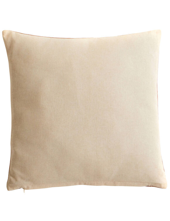 Coussin imprimé géométrique (terracotta / naturel)