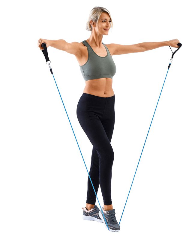 Ensemble fitness avec bandes de résistance (multicolore)