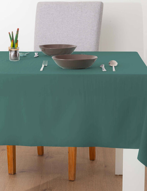 Nappe unie toucher peau de pêche (bleu canard)