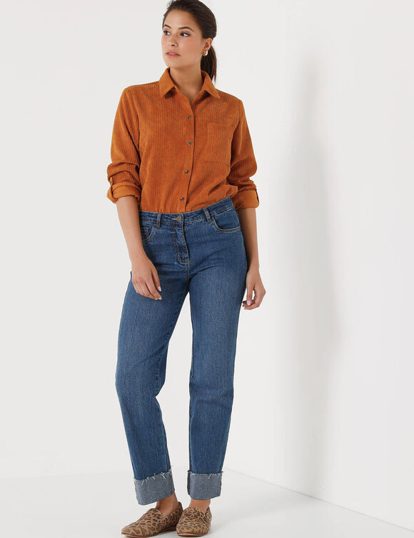 Chemise en velours côtelé (miel)