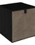 Cube de rangement pliable, velours côtelé (gris)