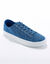 Sneakers in canvas met veters en doorloopzool in platformstijl (blauw)