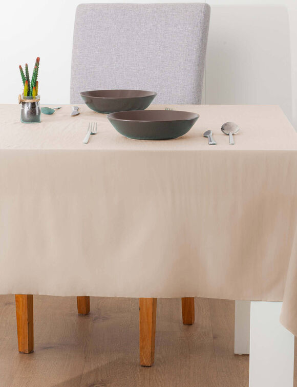 Nappe unie toucher peau de pêche (naturel)