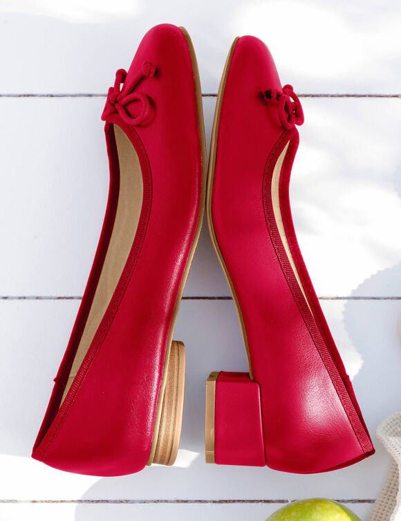 Platte ballerina's (donkerrood)