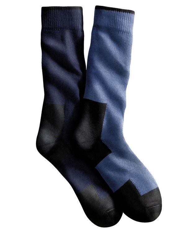 Halflange veiligheidssokken - set van 2 paar (marine / jeansblauw)