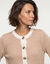 Cardigan bicolore boutonn&eacute; &agrave; poches (beige / &eacute;cru)