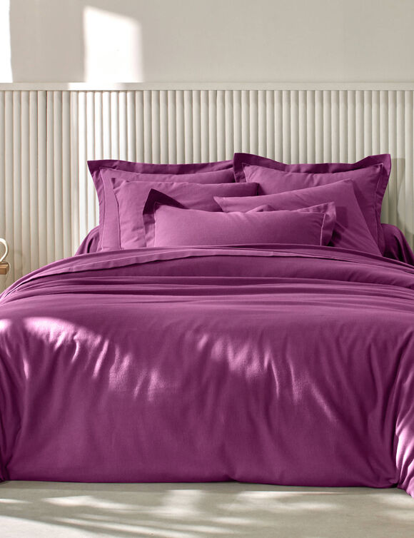 Linge de lit uni - flanelle 160 g/m&sup2; (prune)