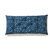 Long coussin de sol imprimé feuillage (blauw)