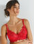 Soutien-gorge tulle tattoo tulle brodé avec armatures - lot de 2 (rouge + jaune)