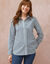Gestreepte bloes met knoopsluiting (wit / blauw)