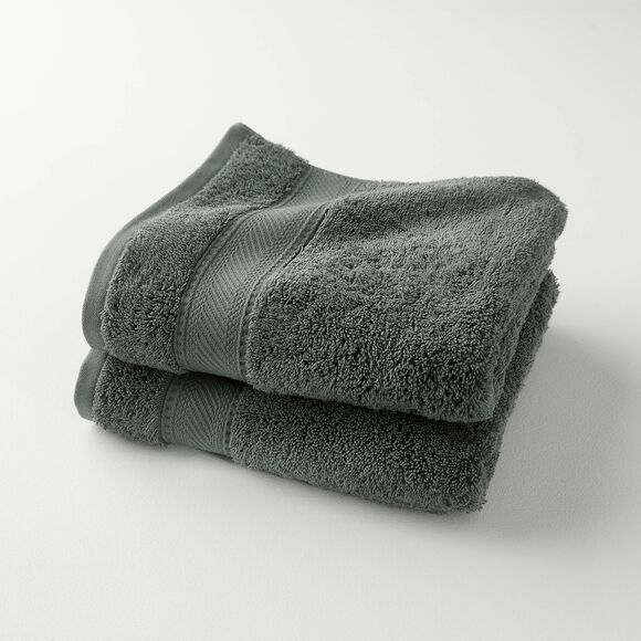 Collection serviettes de bain unies 540g/m2 confort luxe  (kaki)