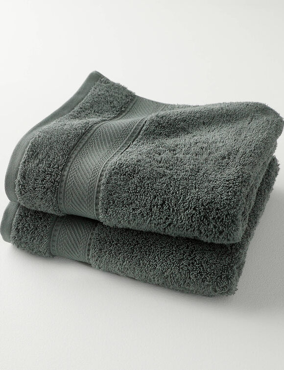 Collection serviettes de bain unies 540g/m2 confort luxe  (kaki)