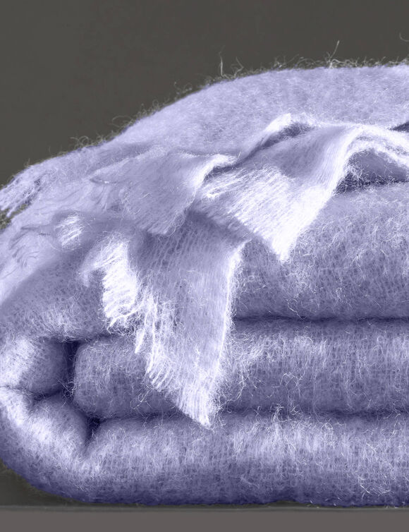 Deken in Angora mohairwol (grijsparma)