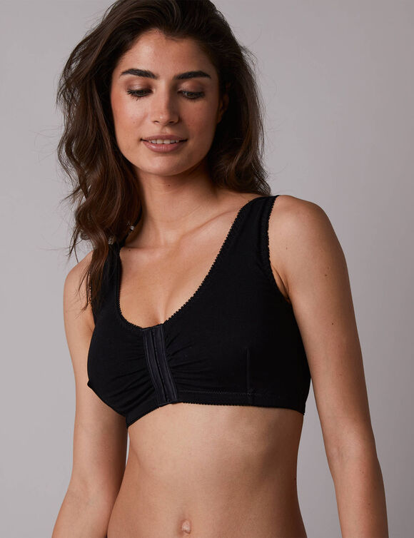 Soutien-gorge ouverture devant sans armatures - lot de 2 (noir)