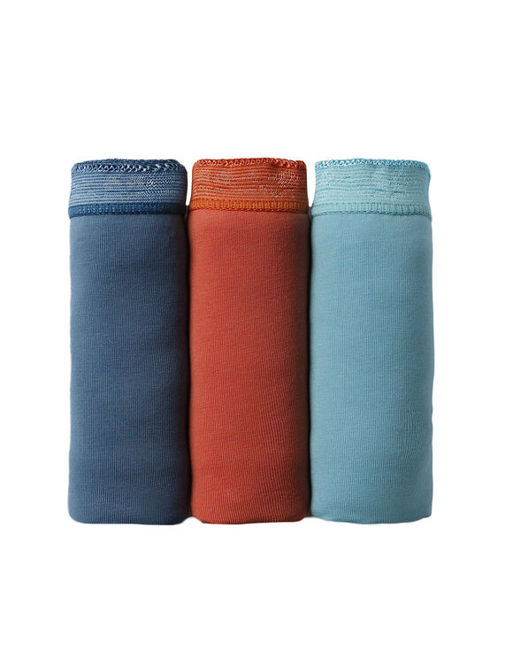 Super maxi-onderbroekje, basic - set van 3 (oranje + blauw + eendenblauw)