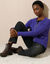 Cardigan met rits (paars)