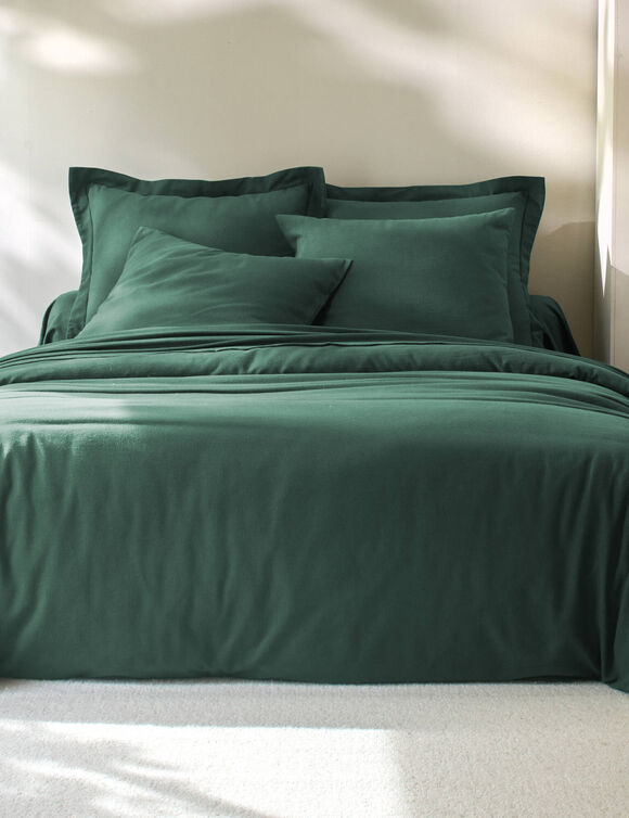 Linge de lit uni - flanelle 160 g/m&sup2; (vert sapin)