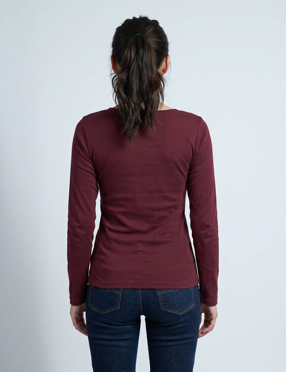 Tee-shirt manches longues - lot de 2 (bordeaux)