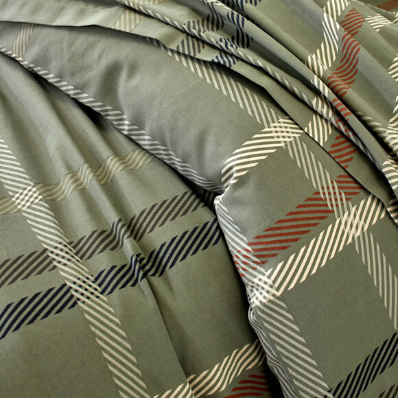 Linge de lit Karl imprim&eacute; &eacute;cossais - coton 52 fils/cm&sup2; (vert)