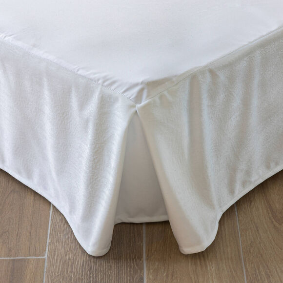 Cache-sommier intégral toucher très doux (blanc)