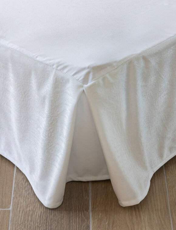 Cache-sommier intégral toucher très doux (blanc)