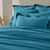 Linge de lit uni flanelle (pauwblauw)