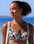 Linao-badtop met beugels &ndash; balconnet-model (zwart / ecru)