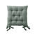 Galette de chaise carrée unie coton bachette - lot de 2 (eucalyptus)