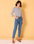 Rechte jeans met 5 zakken (bleached)