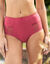 Culotte forme maxi taille haute dentelle stretch et microfibre Orotelli  - lot de 2 (framboise)
