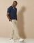 Polo uni col mao maille piquée manches courtes (marine)