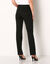 Pantalon effet ventre plat, coton stretch (noir)