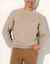 Pull pur coton col rond (taupe chin&eacute;)