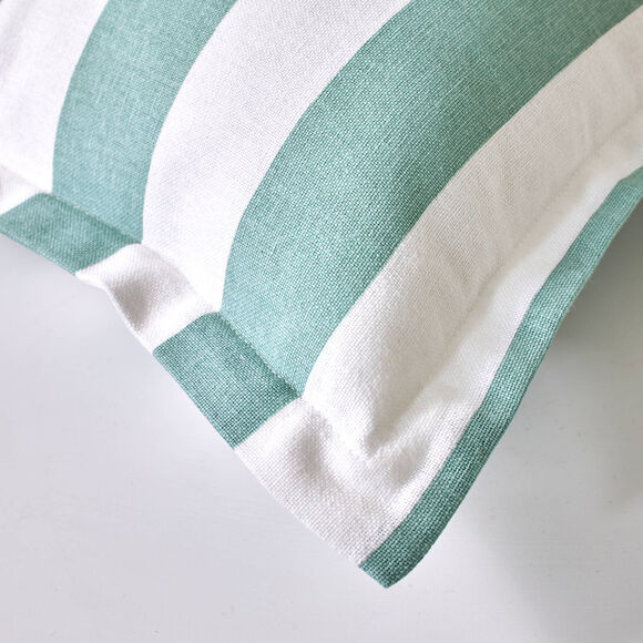 Coussin &agrave; rayures C&eacute;leste (groen)