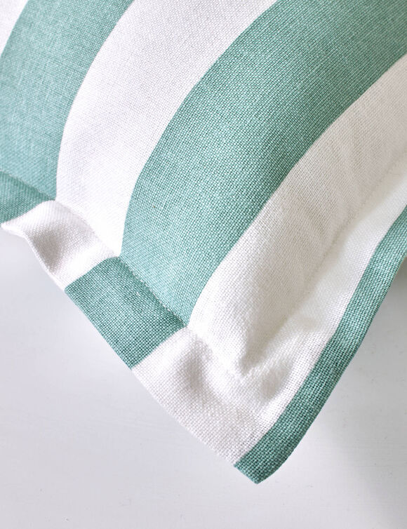 Gestreepte kussen, C&eacute;leste (groen)