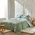 Linge de lit Anceny imprimé coeur - coton (eucalyptus)