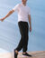 Pantalon jogging molleton bas &eacute;lastiqu&eacute; (noir)
