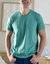 T-shirt col rond manches courtes (aqua)