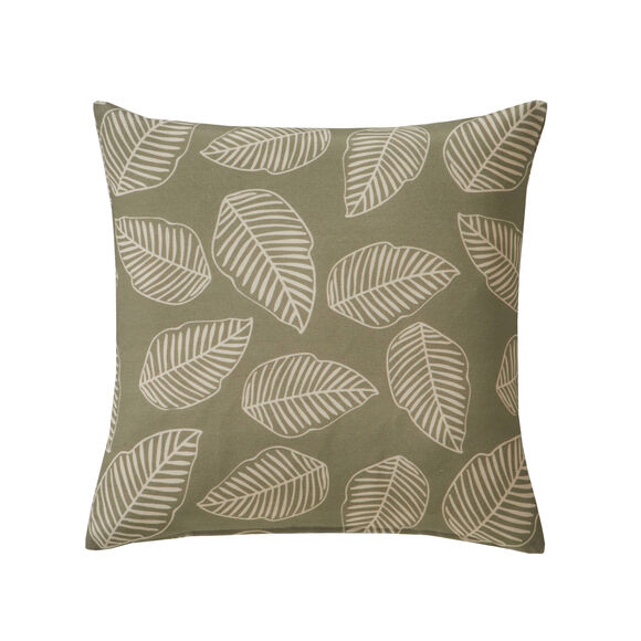 Housse de coussin imprimé petites feuilles - lot de 2 (groen)