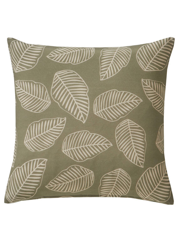 Housse de coussin imprimé petites feuilles - lot de 2 (vert)