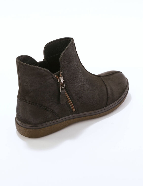 Leren boots met rits (zwart)