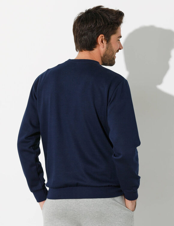 Sweat molleton col rond (marine)