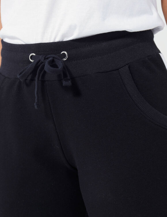 Pantalon jogging bicolore (noir / blanc)
