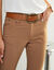 Pantalon droit stretch uni (noisette)