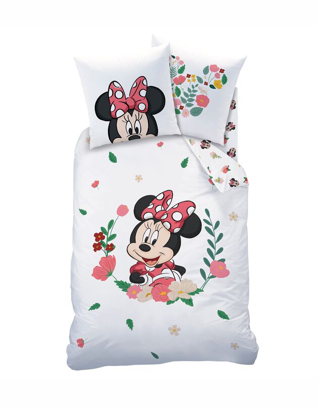 Parure de lit Minnie Mouse® - coton (blanc / rose)