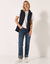 Fleece jasje met rits, zonder mouwen (marine)